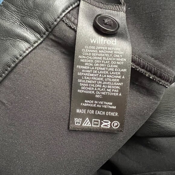 Wilfred Vegan Leather Bootcut Pants, NWT, Black 10 - Picture 8 of 11